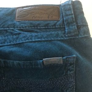Seven7 turquoise skinny cords jeans